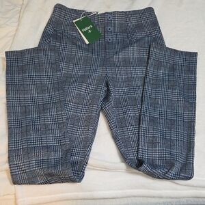 HALARA Blue and Black Houndstooth Pants